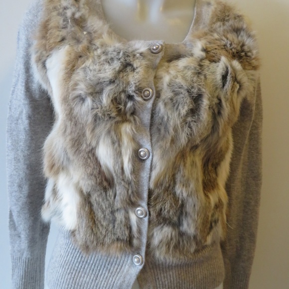 SUNCOO GREY CARDIGAN SWEATER TOP SZ: S * - Picture 3 of 7